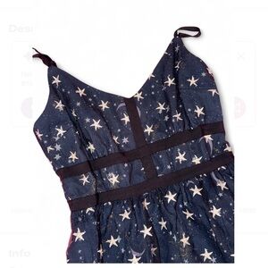 Modcloth  ✨navy blue Black and Gold Starry Formal Dress